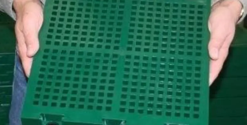 A Multotec injection moulded polyurethane panel, similar to those used at Debswana. (Image source: Multotec)