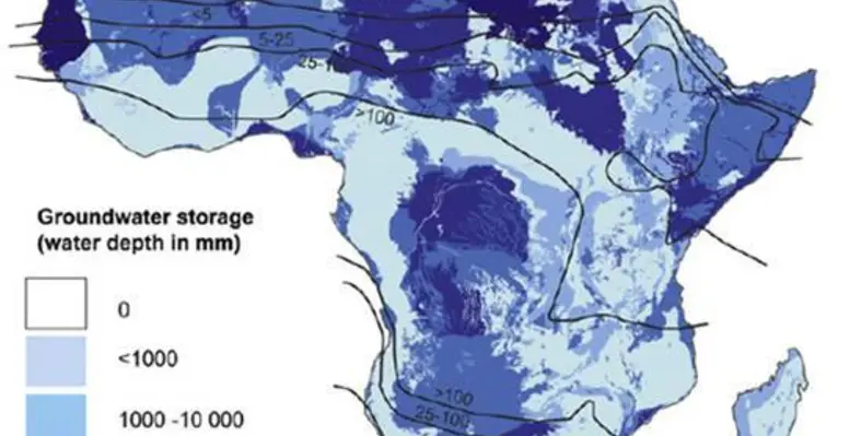 Map of African groundwater resources. (Image source: Environmental Research Letters) Map of African groundwater resources. (Image source: Environmental Research Letters)